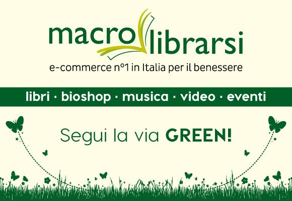Logo and promotional banner for Macro Librarsi, emphasizing green living and wellness.